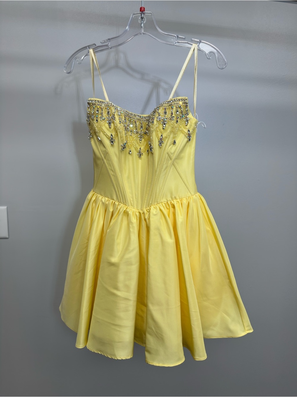 Yellow Beaded Dress